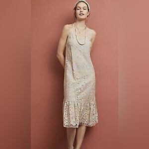 Anthropologie Erin & Ali Floral and lace midi dress size small
